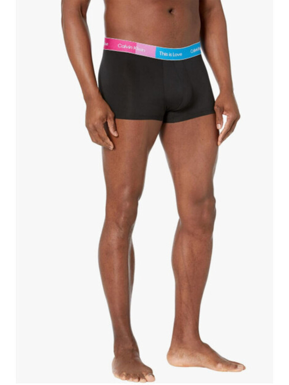 Calvin Klein Pride This is Love Low Rise Trunks Black/Shocking Blue XS (24"-26")